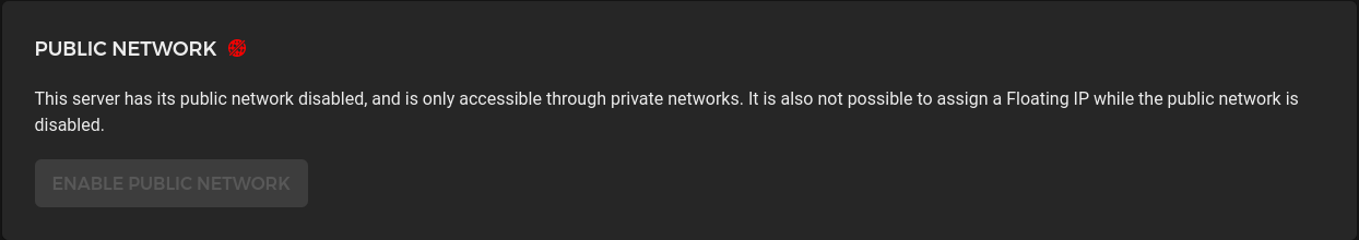 Disable Public Network