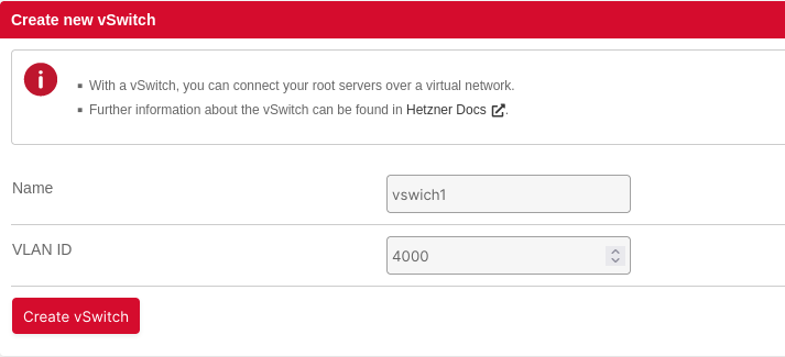 Hetzner vSwitch